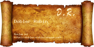 Dobler Robin névjegykártya